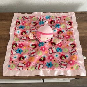 Douglas Baby Lovey Plush Doll Butterfly Ladybug Satin Security Blanket Pink Soft